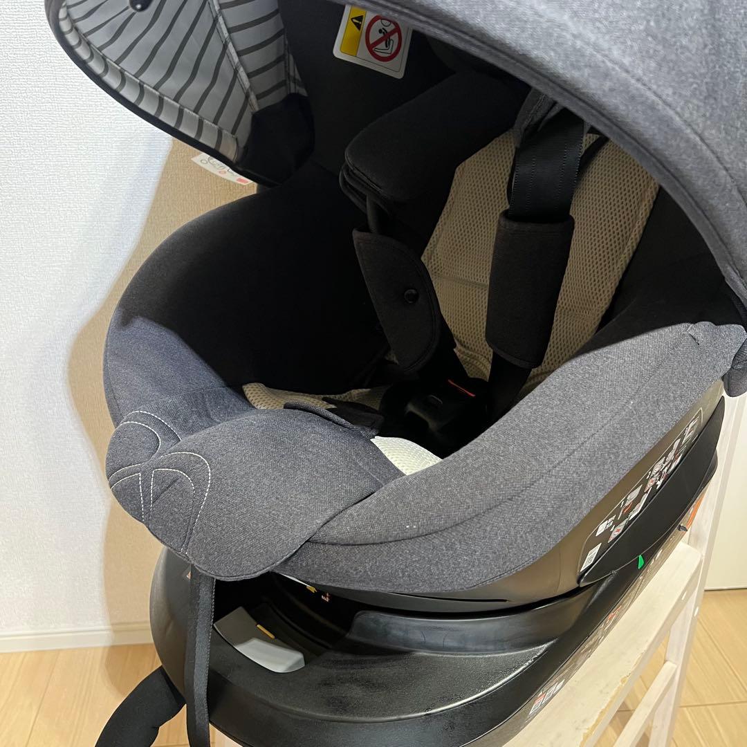 エールべべ クルット5i ブラックラテ ISO-FIX 回転式 良品