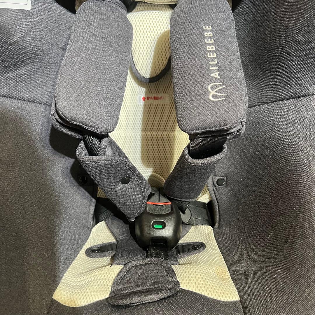 エールべべ クルット5i ブラックラテ ISO-FIX 回転式 良品