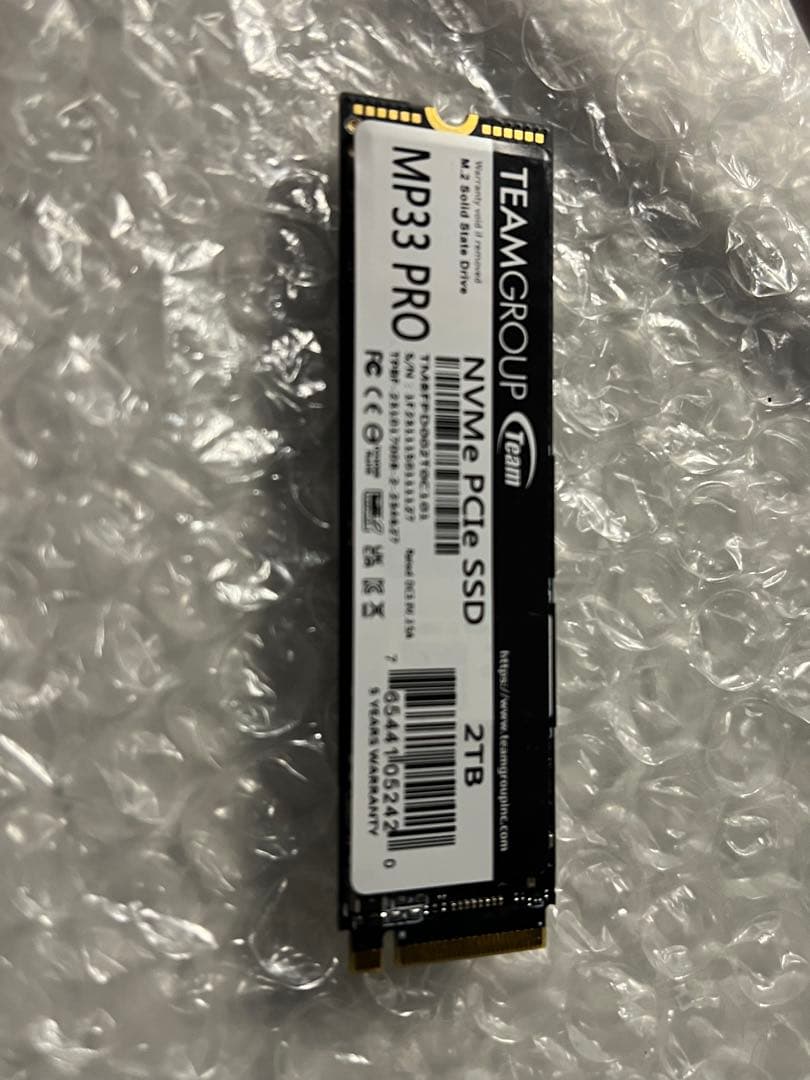 ジャンク　TEAMGROUP MP33 PRO NVMe PCIe 2TB