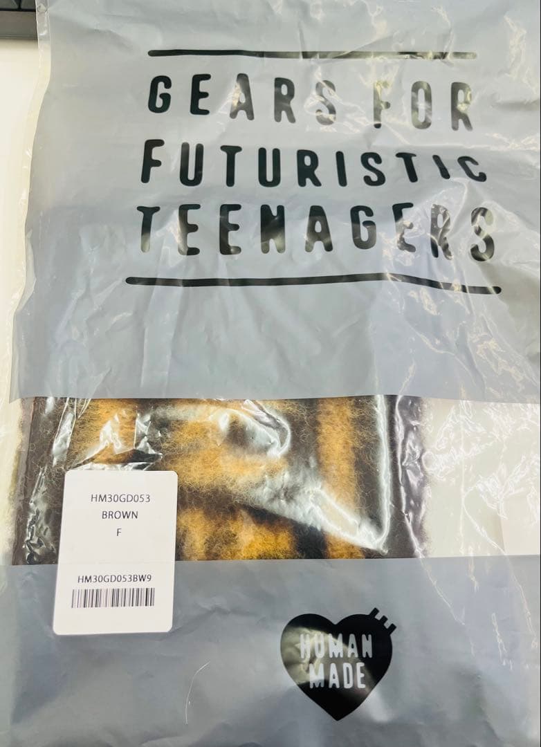 HUMAN MADE SHAGGY KNIT LOGO BAND ヘアバンド