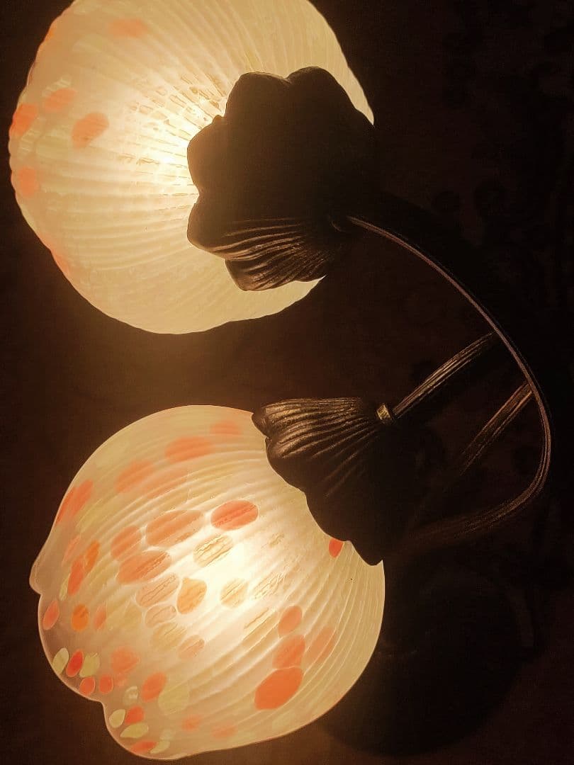 【衛生・美品】ビンテージランプ　HOYA 花あかり　テーブルランプ　デスクライト