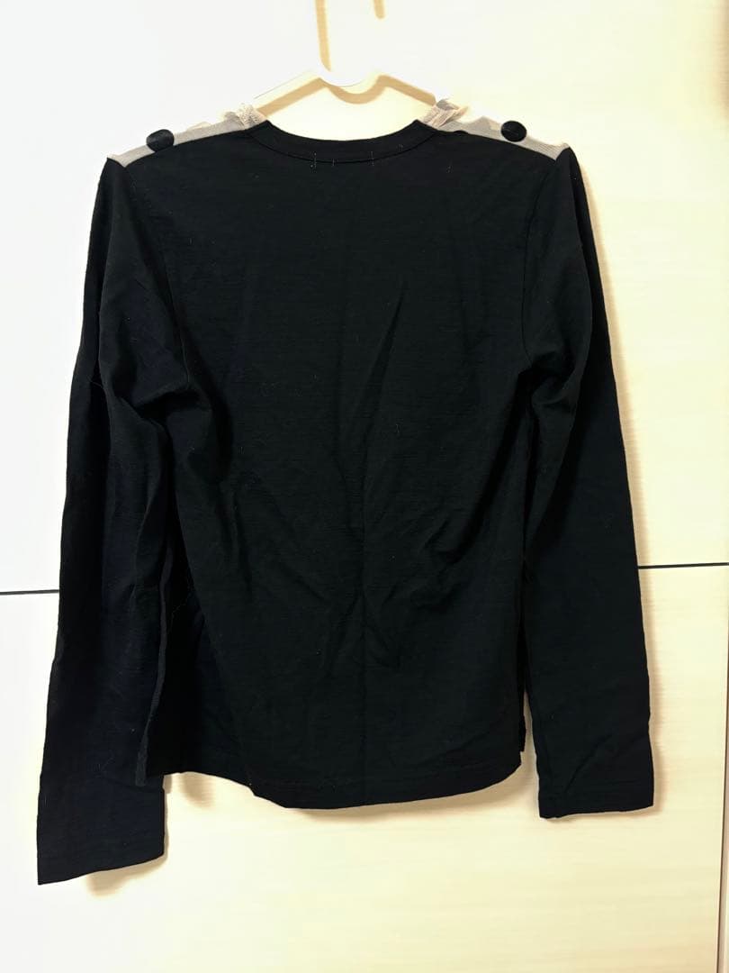 【希少】COMME des GARÇONSドット柄切り替え長袖トップス
