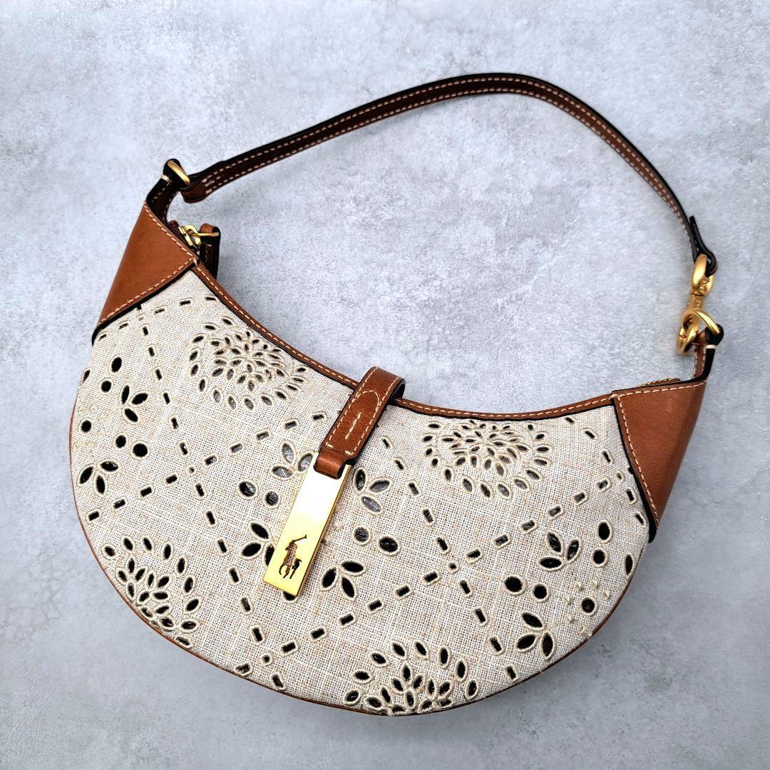 新品同様★ ポロラルフローレン 近年 ミニショルダーバッグ ハンドバッグ