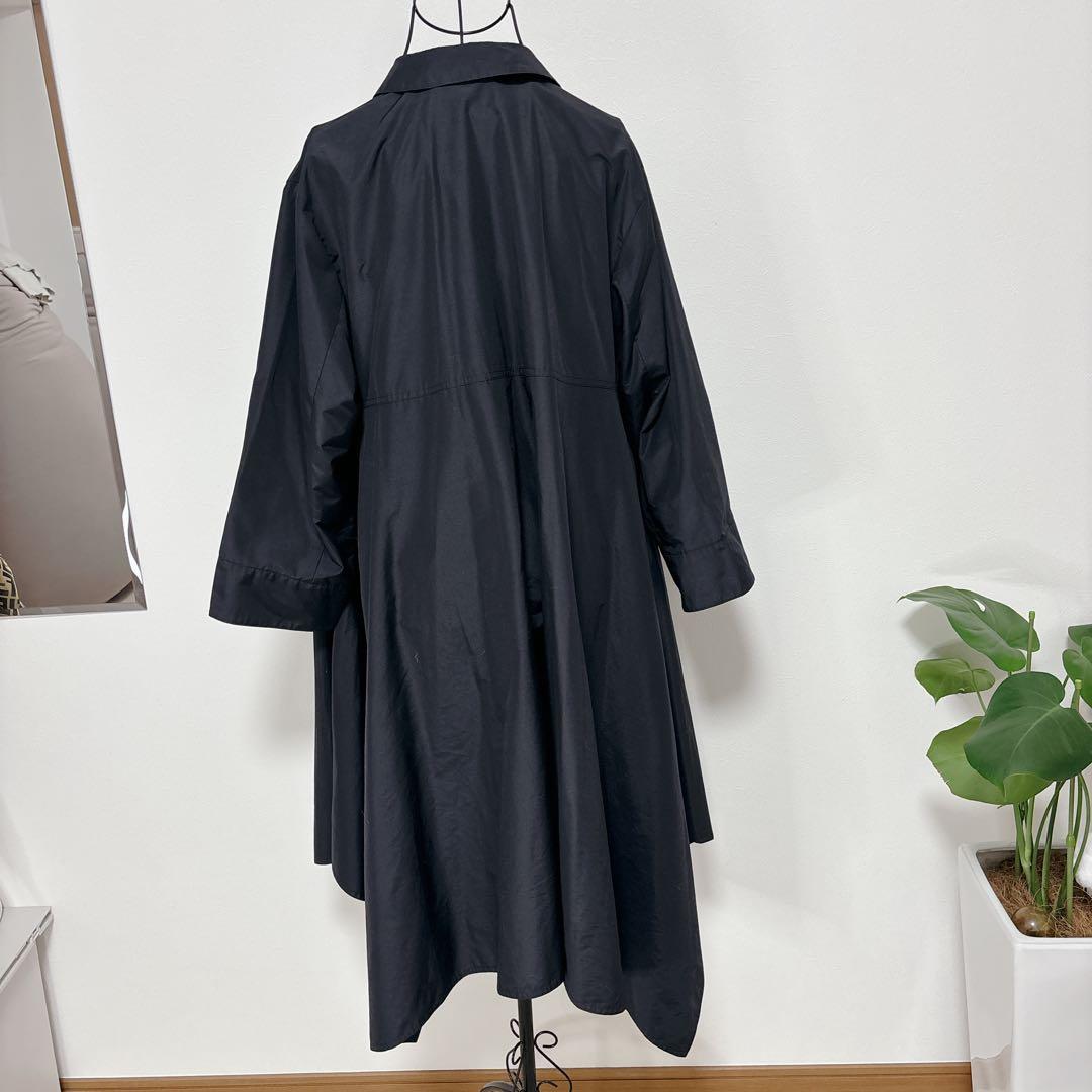 【美品】トクコプルミエヴォル 花 刺繍 オーバーサイズ チュニック9号 ブラック