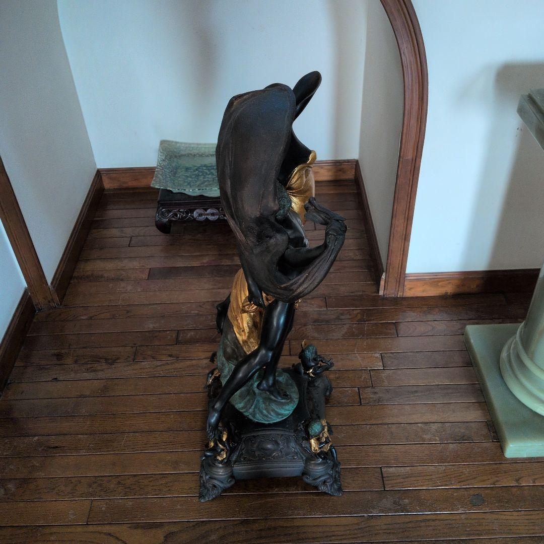 さばアールヌーヴォー ブロンズ彫刻 約70cm