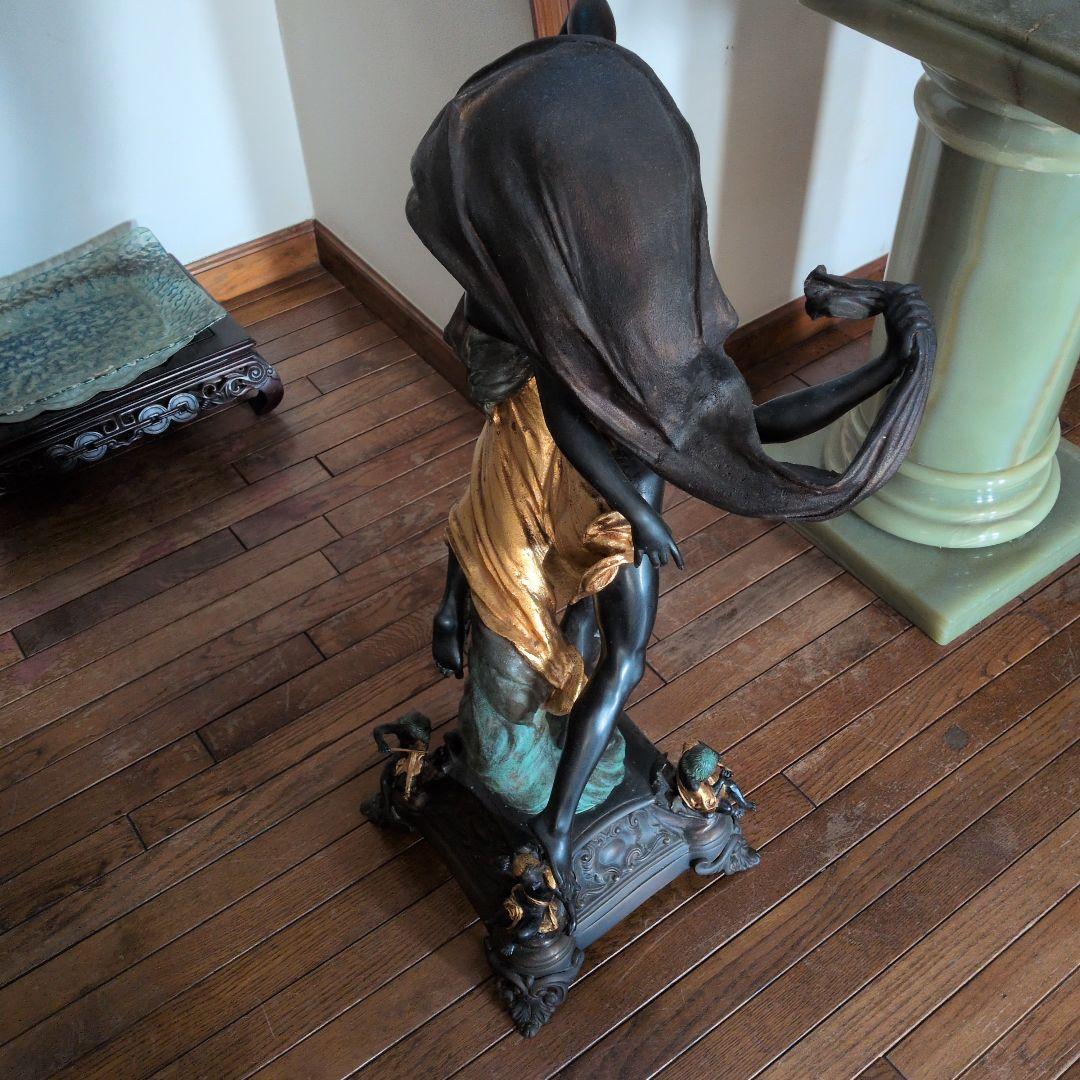 さばアールヌーヴォー ブロンズ彫刻 約70cm