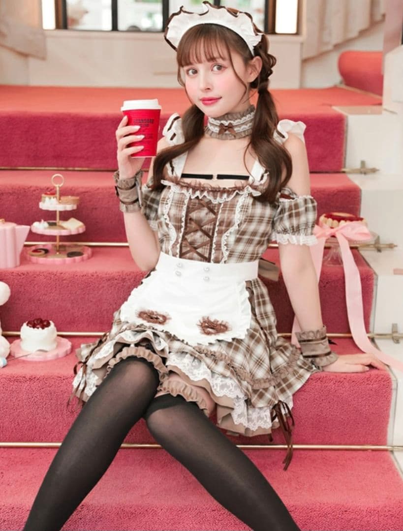 マリームーン　チョコレートチャンクチェックメイド バレンタインコスプレ
