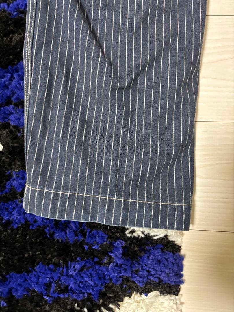 SCHOTT BROS. ストライプ オーバーオール ネイビー