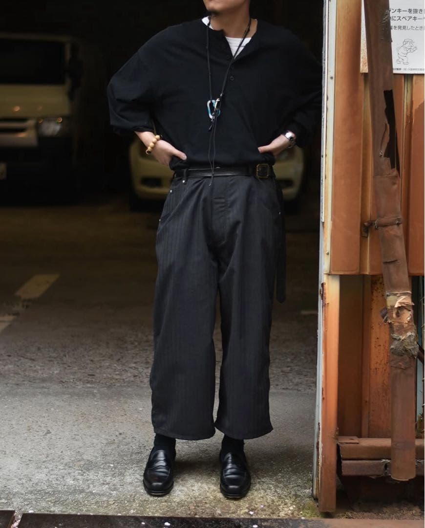 Willow Pants P-029 ブラックストライプ