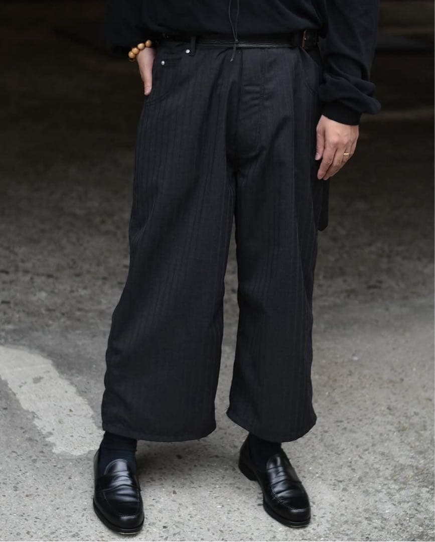 Willow Pants P-029 ブラックストライプ