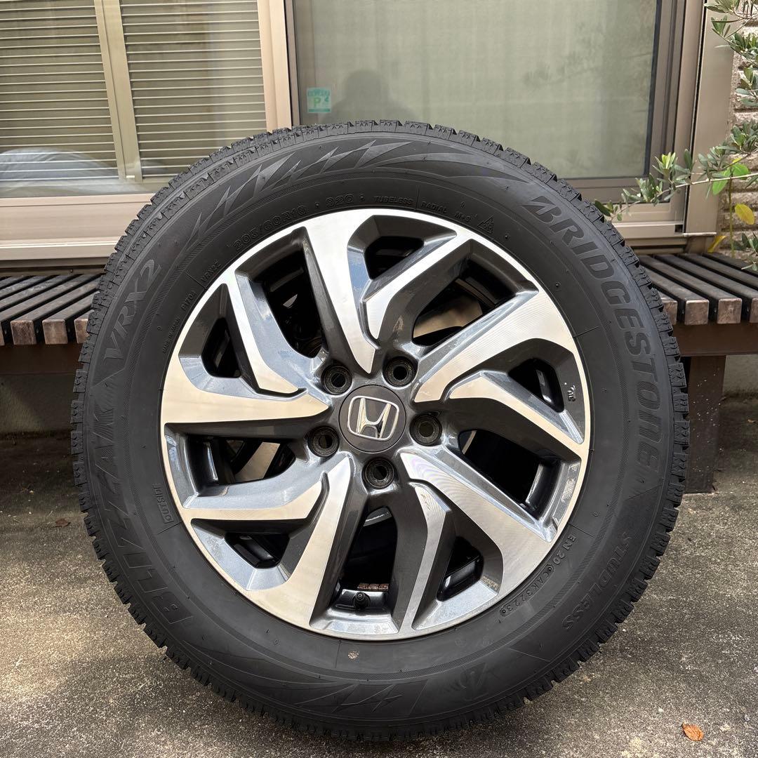 ホンダ純正アルミホイールスタッドレスタイヤブリヂストンブリザックVRX2