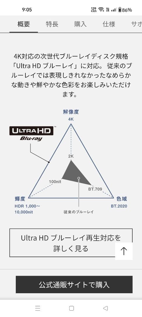 パナソニック　ブルーレイプレーヤー