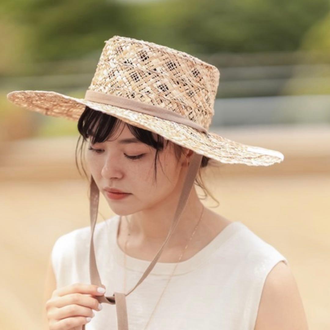 美品 La Maison de Lyllis BAKU AMISCHE 麦藁帽子