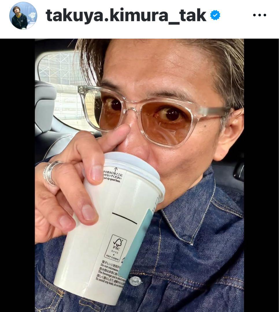 キムタク 木村拓哉さん オンデーズ OWNDAYS クリアフレーム サングラス