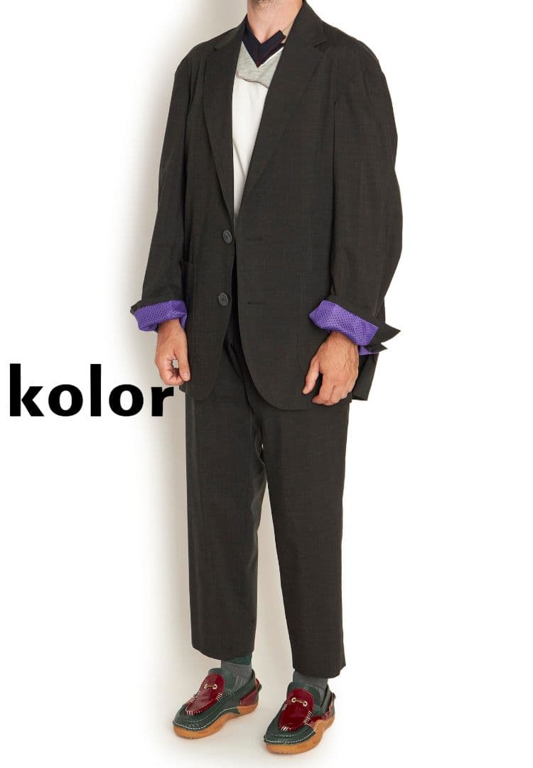 kolor / ウーリータフタ オーバーサイズジャケット / サイズ2