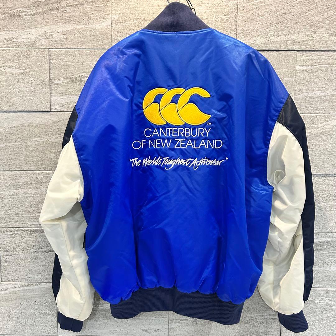 超美✨激レア✨カンタベリー Mラガージャケット　ブルー　ワッペン　刺繍