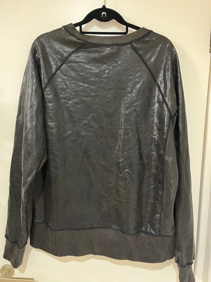 MIHARA YASUHIRO 光沢のある　ダークグレー トレーナー