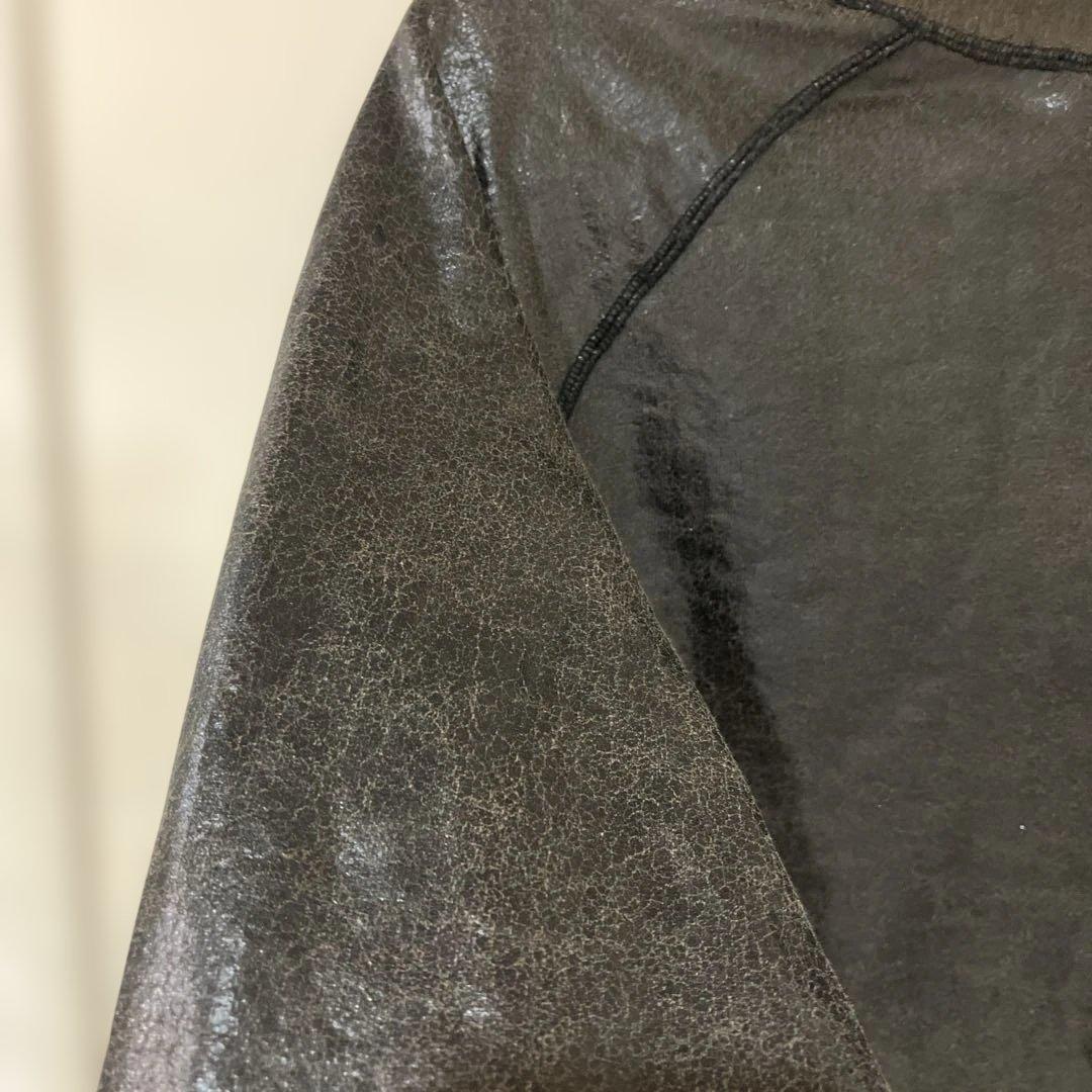 MIHARA YASUHIRO 光沢のある　ダークグレー トレーナー