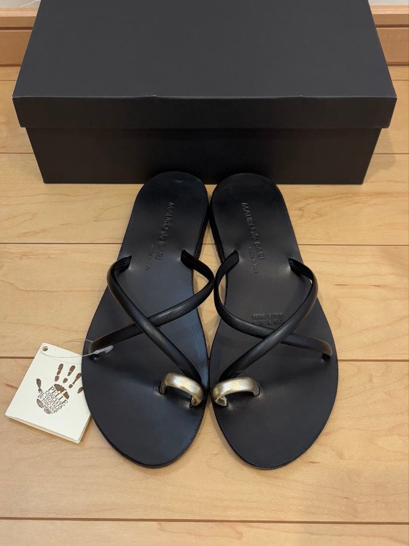 新品 2万円 マウロディバリ サムリング サンダル ブラック 22.5cm