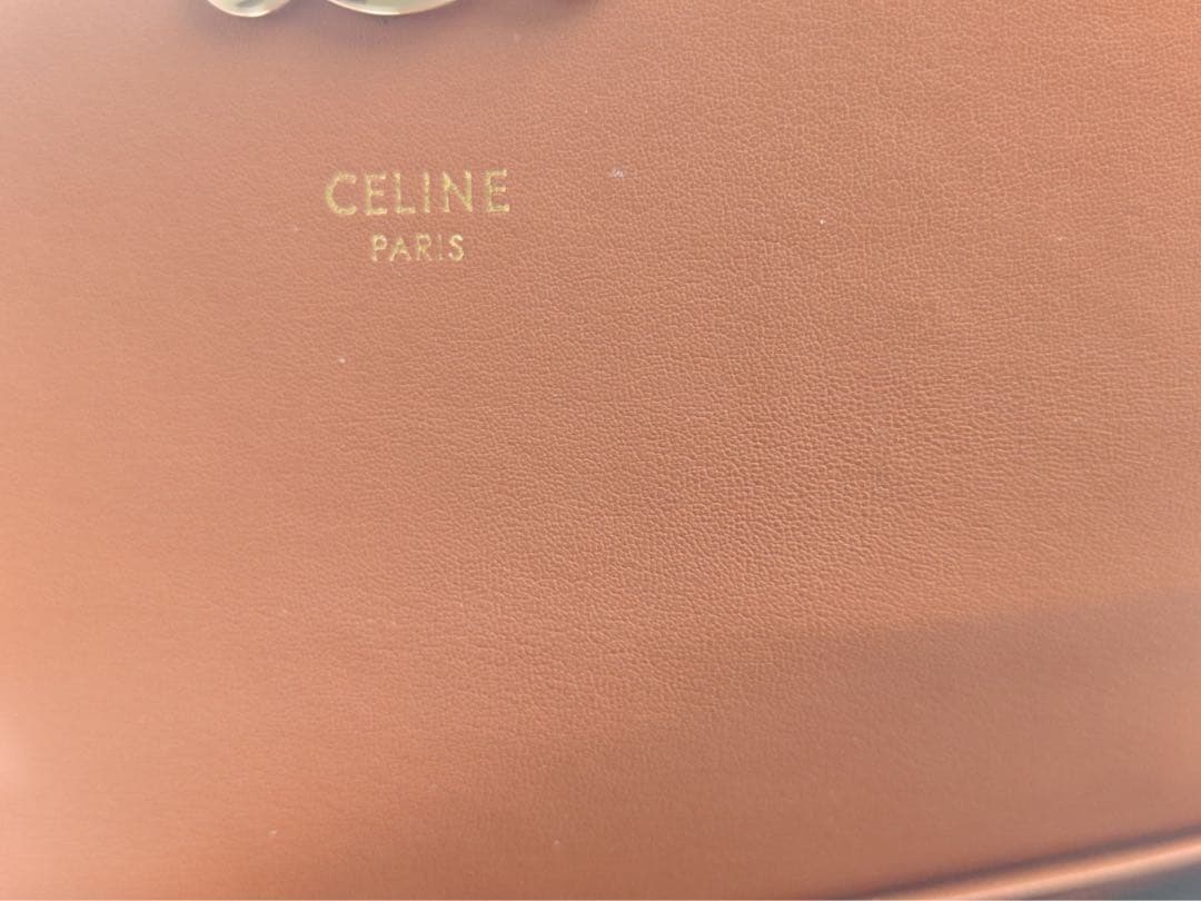 CELINE トリオンフ 長財布 ブラウン×ブラック　美品