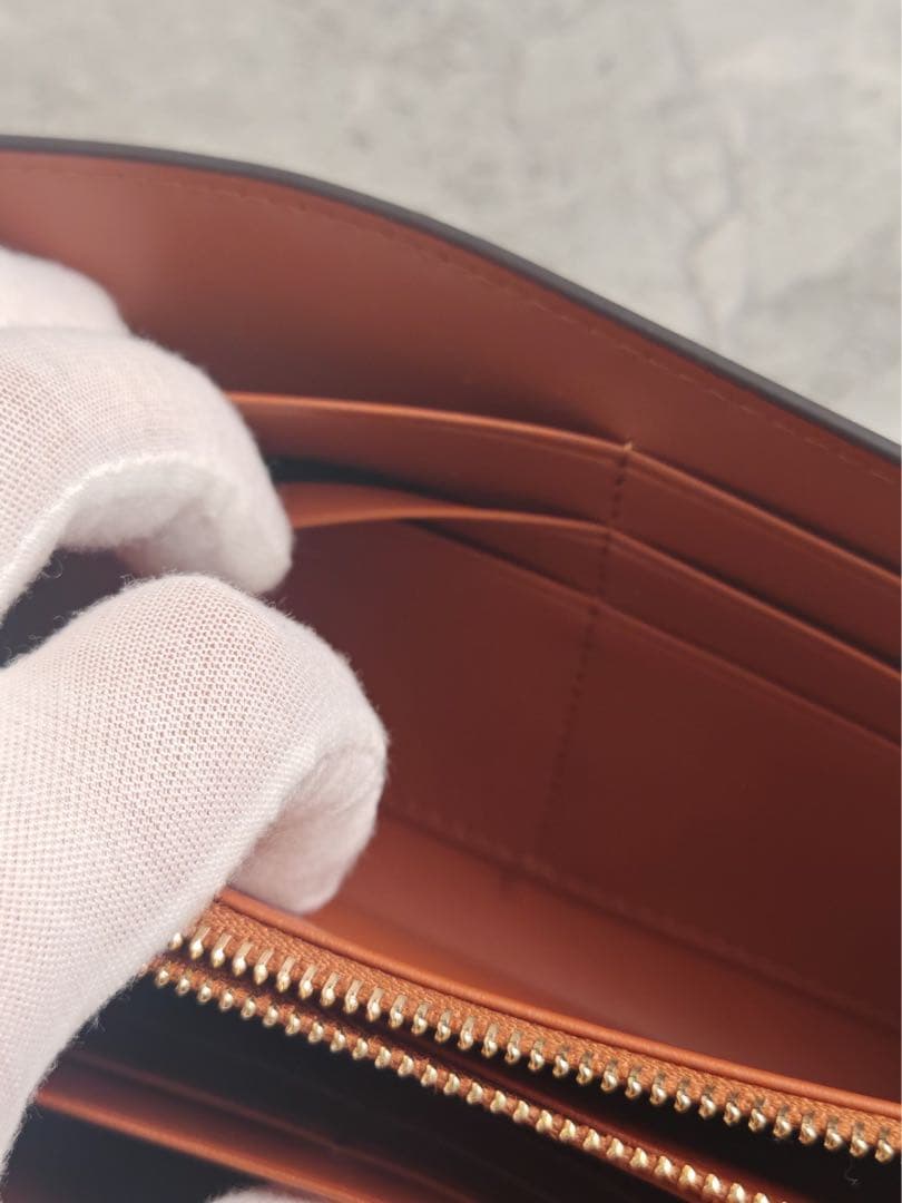 CELINE トリオンフ 長財布 ブラウン×ブラック　美品