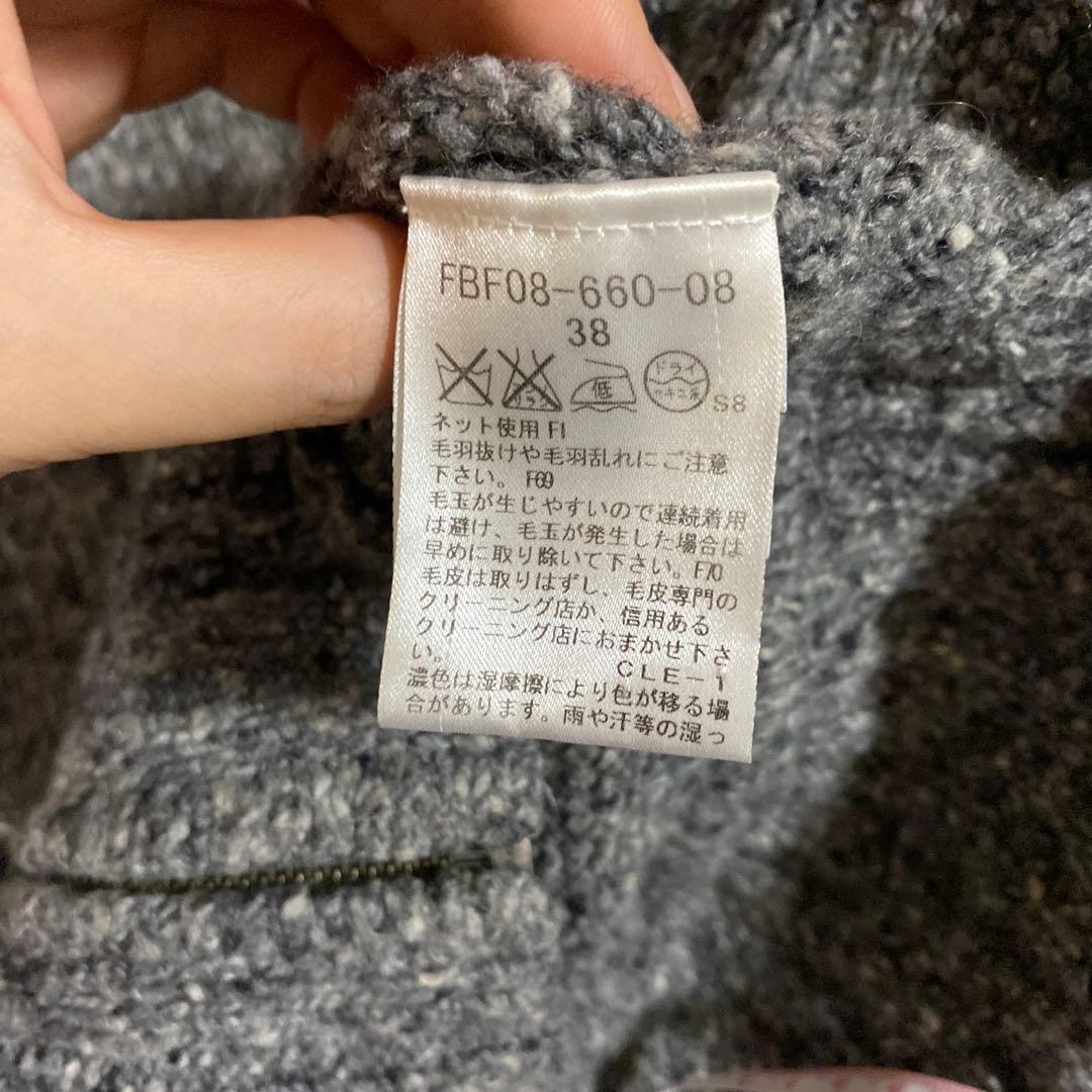 美品/BURBERRY LONDON /ニットベスト/リアルファー パーカー