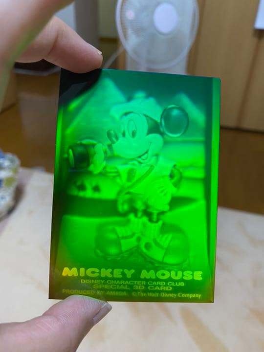 ◆天田印刷加工㈱ ディズニーキャラクターカードクラブ会員証の3Dカード2枚◆