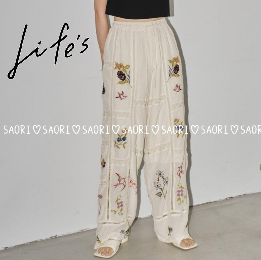 TODAYFUL★Embroidery Patchwork Trousers