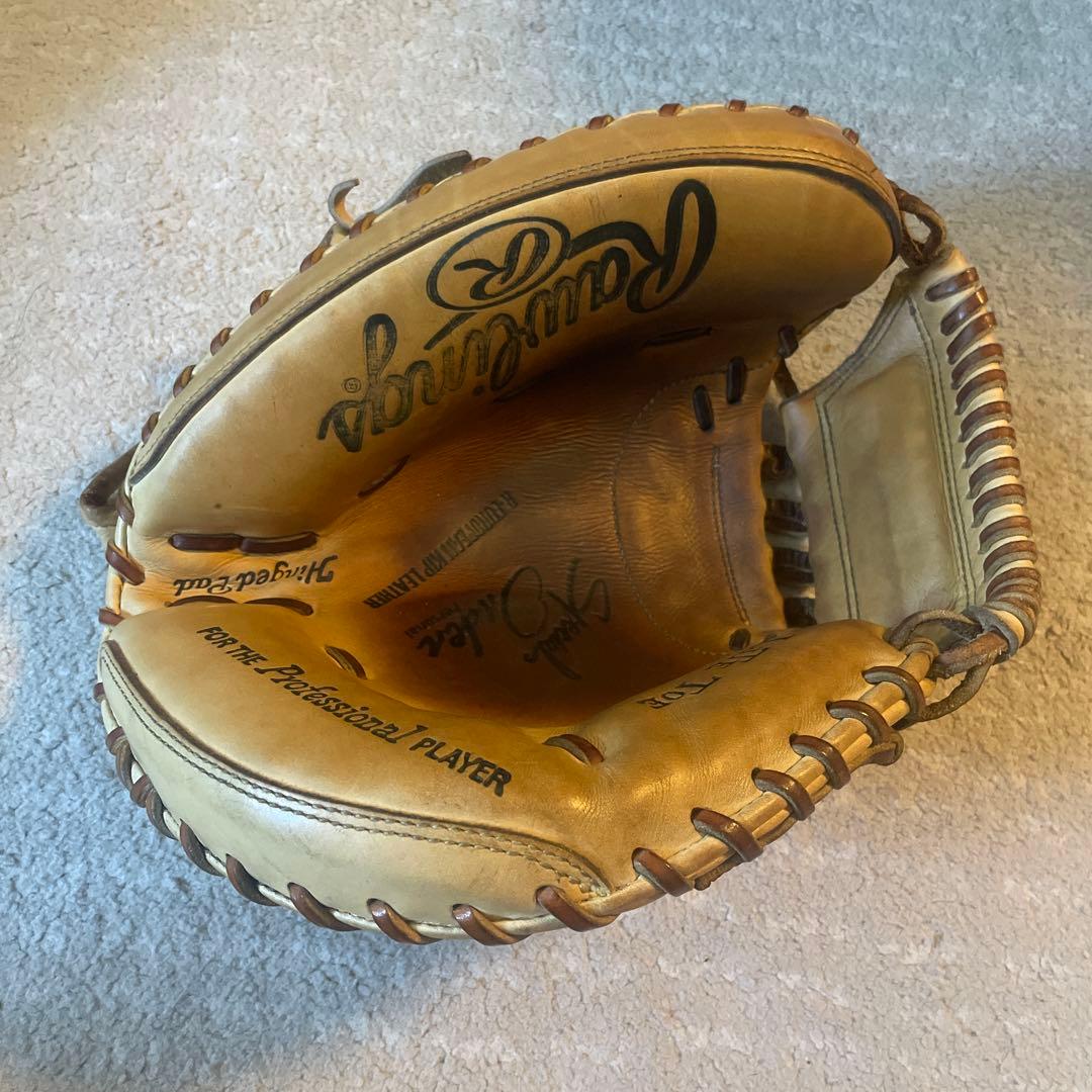 元近鉄バファローズ　石山一秀選手使用　Rawlings キャッチャーミット