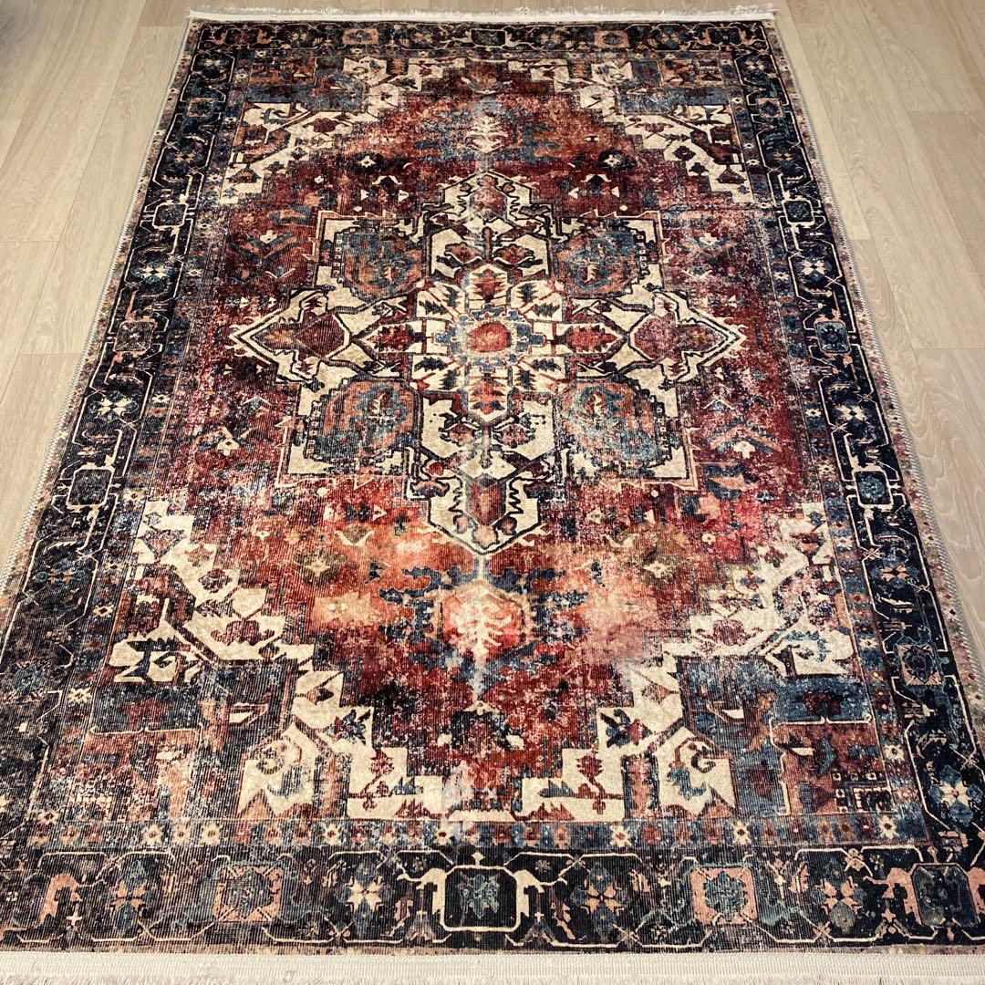 トルコのカーペット 120*180 オーバーダイ ヴィンテージデザインラグ