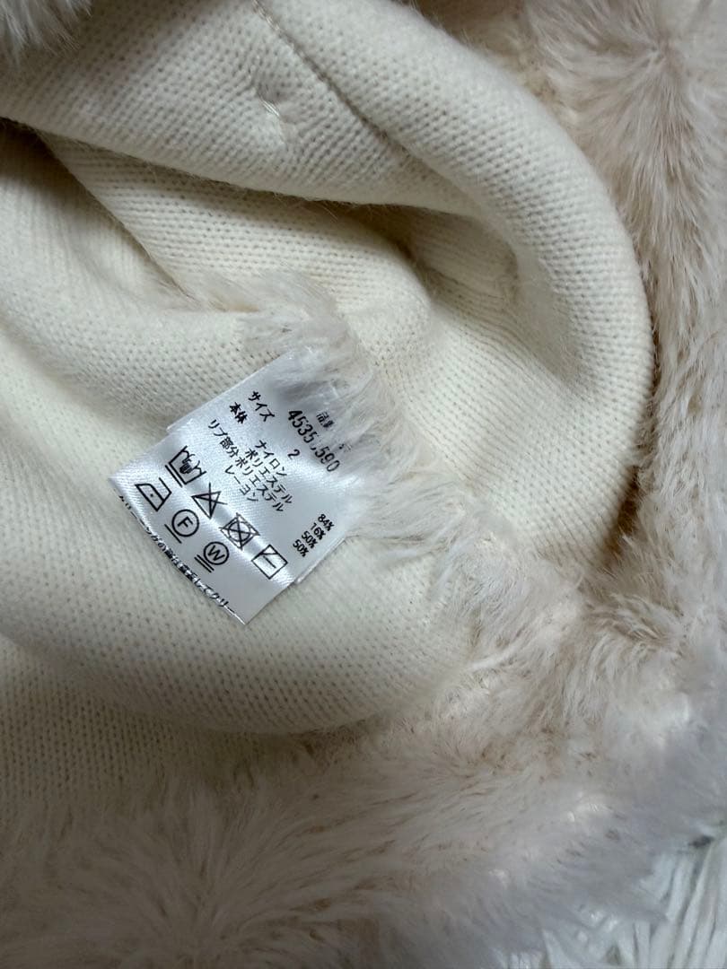 ジャスグリッティー ファーリージャケットライクカーデ