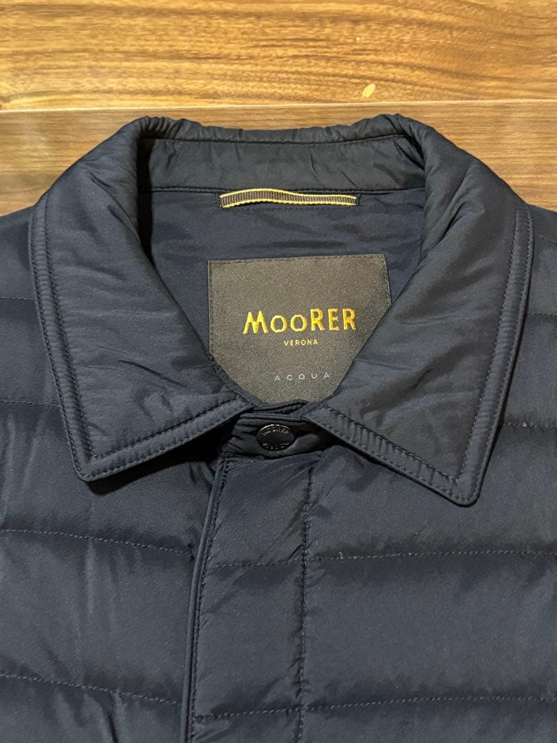 MOORER ネイビー ダウンジャケット