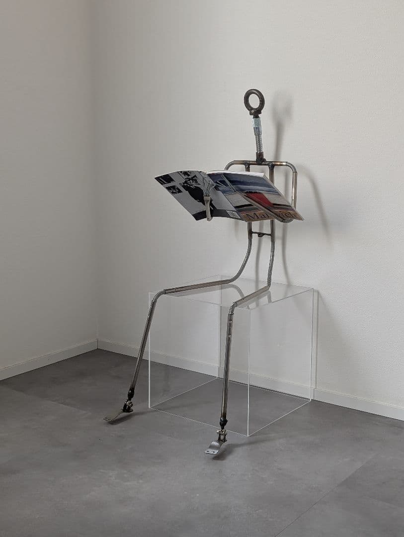 USED/インダストリアル 金属製骨格 オブジェ アート メタルスカルプチャー