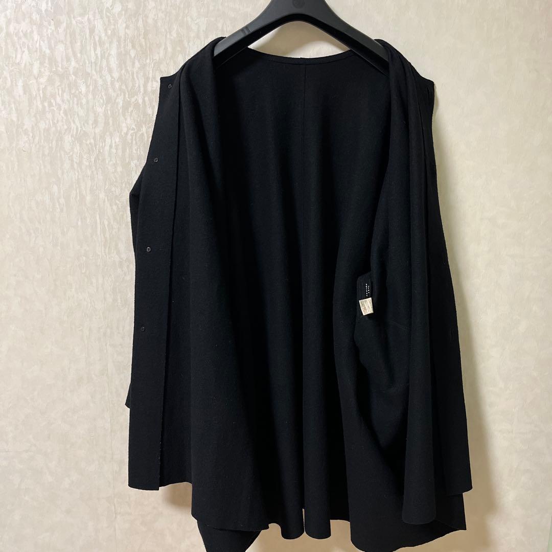 ヨーガンレール Jurgen Lehl ノーカラーオーバーコート 袖変形 黒