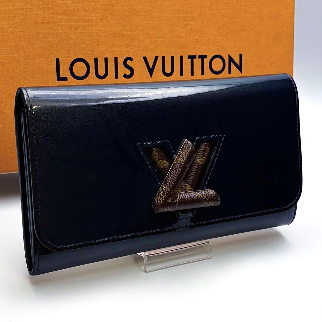 ルイヴィトン ポルトフォイユ ツイスト ヴェルニ ネイビー 正規品保証Z415
