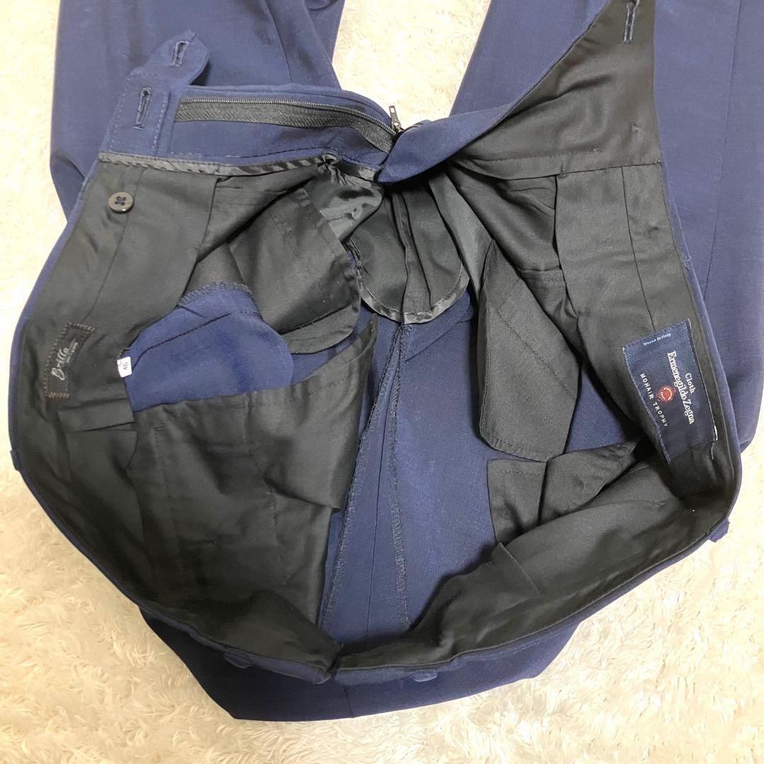 極美品✨ ブリッラペルイルグスト ゼニア モヘア混 イタリア生地 M ネイビー