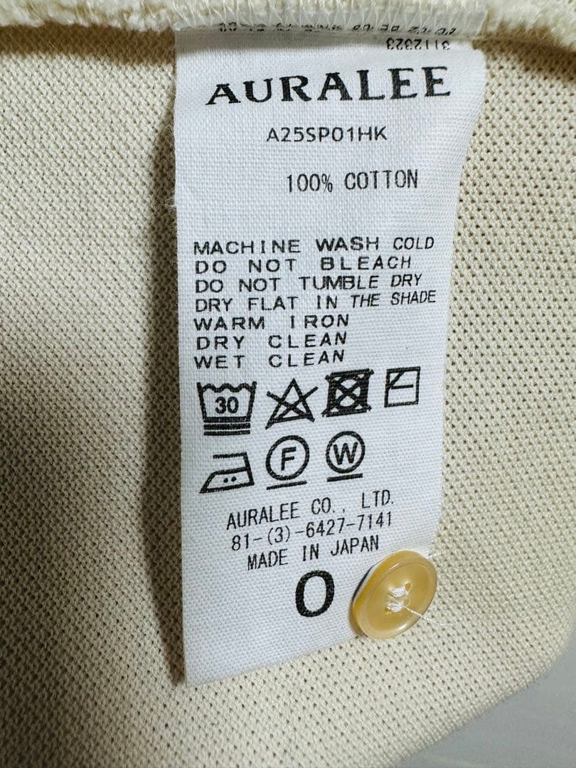 auralee ハイゲージ ピケ ポロシャツ