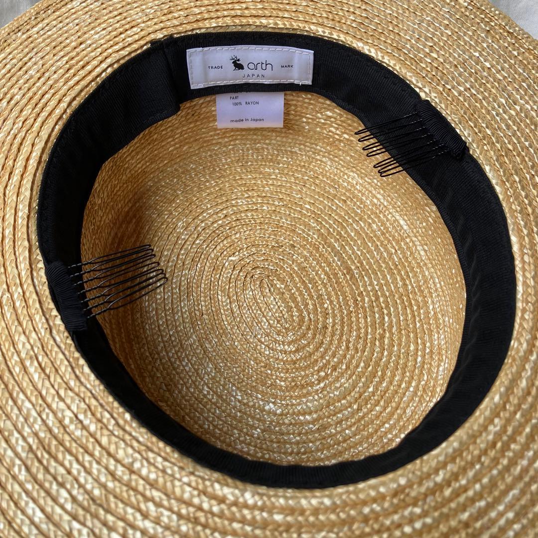 arth　アース　カンカン帽　帽子 日本製　59㎝