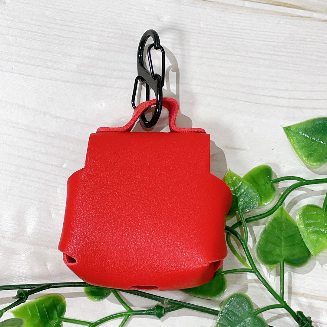 AirPods ケース 第1世代/第2世代 全面保護 耐衝撃 落下防止 レッド