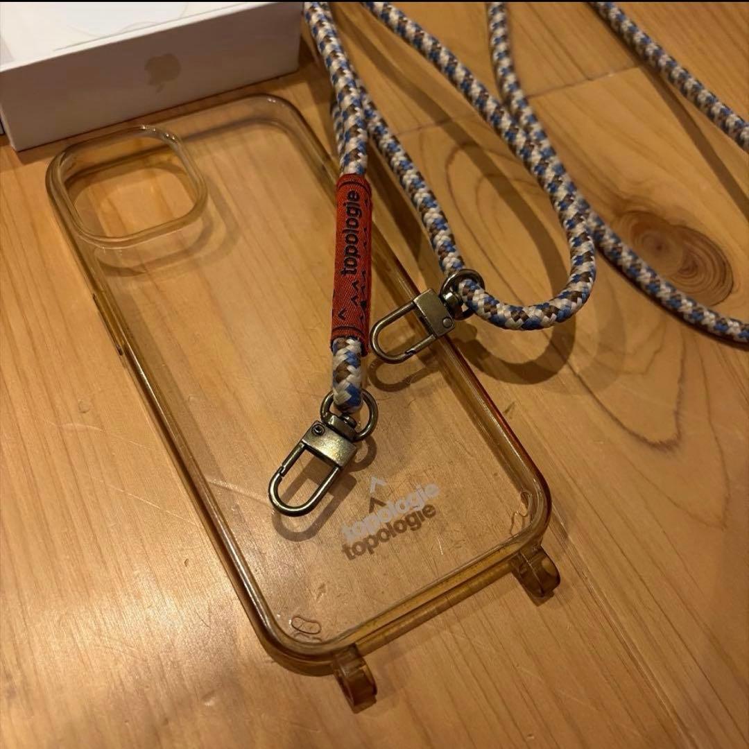 iPhone14 256GB ホワイト　topologie スマホショルダー付き