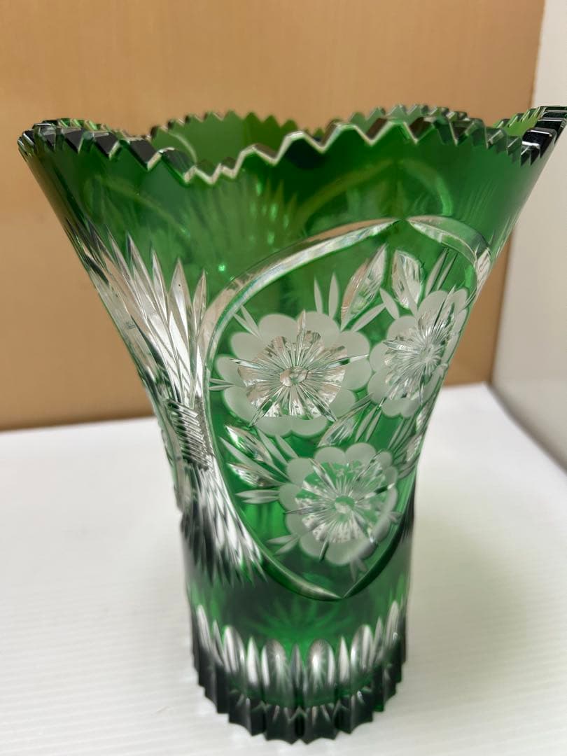 DRESDEN KRISTALL ドイツ製 花瓶 ドレスデンクリスタル