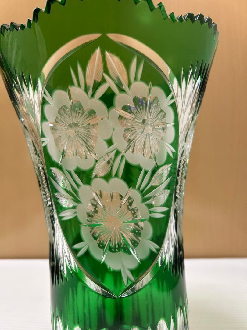 DRESDEN KRISTALL ドイツ製 花瓶 ドレスデンクリスタル