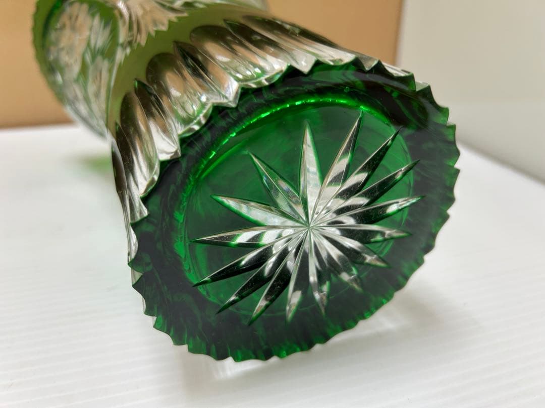 DRESDEN KRISTALL ドイツ製 花瓶 ドレスデンクリスタル