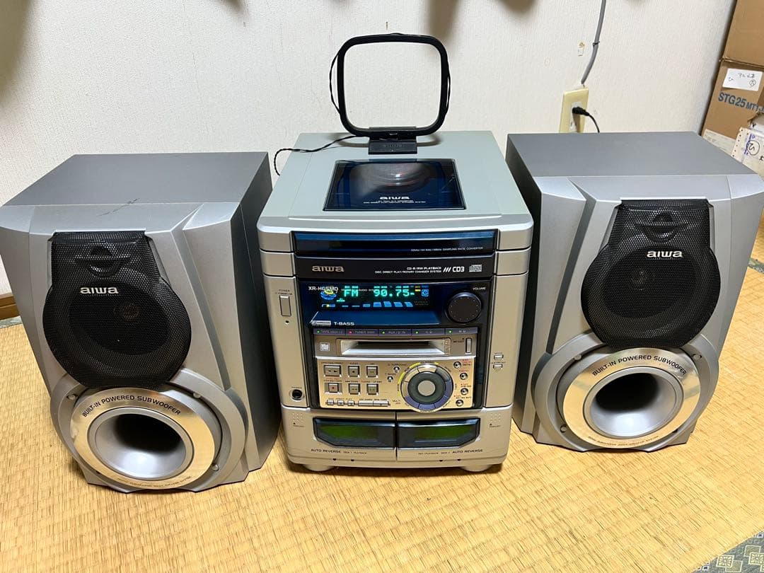 【レトロ】aiwa XR-HG5MD コンポ　リモコン付