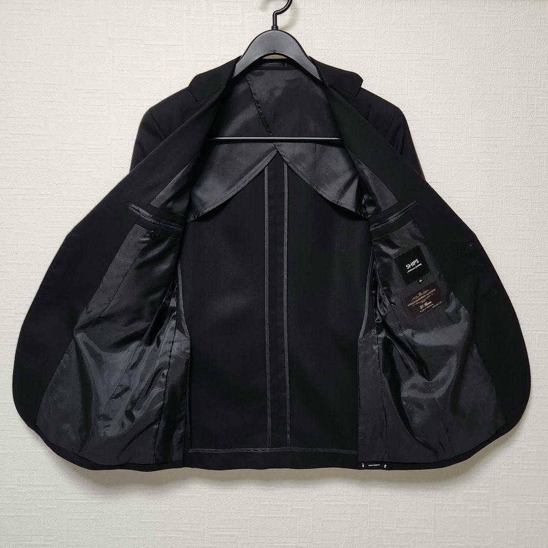 シップス　カノニコ　メンズ　スーツ　ブラック　無地　美品
