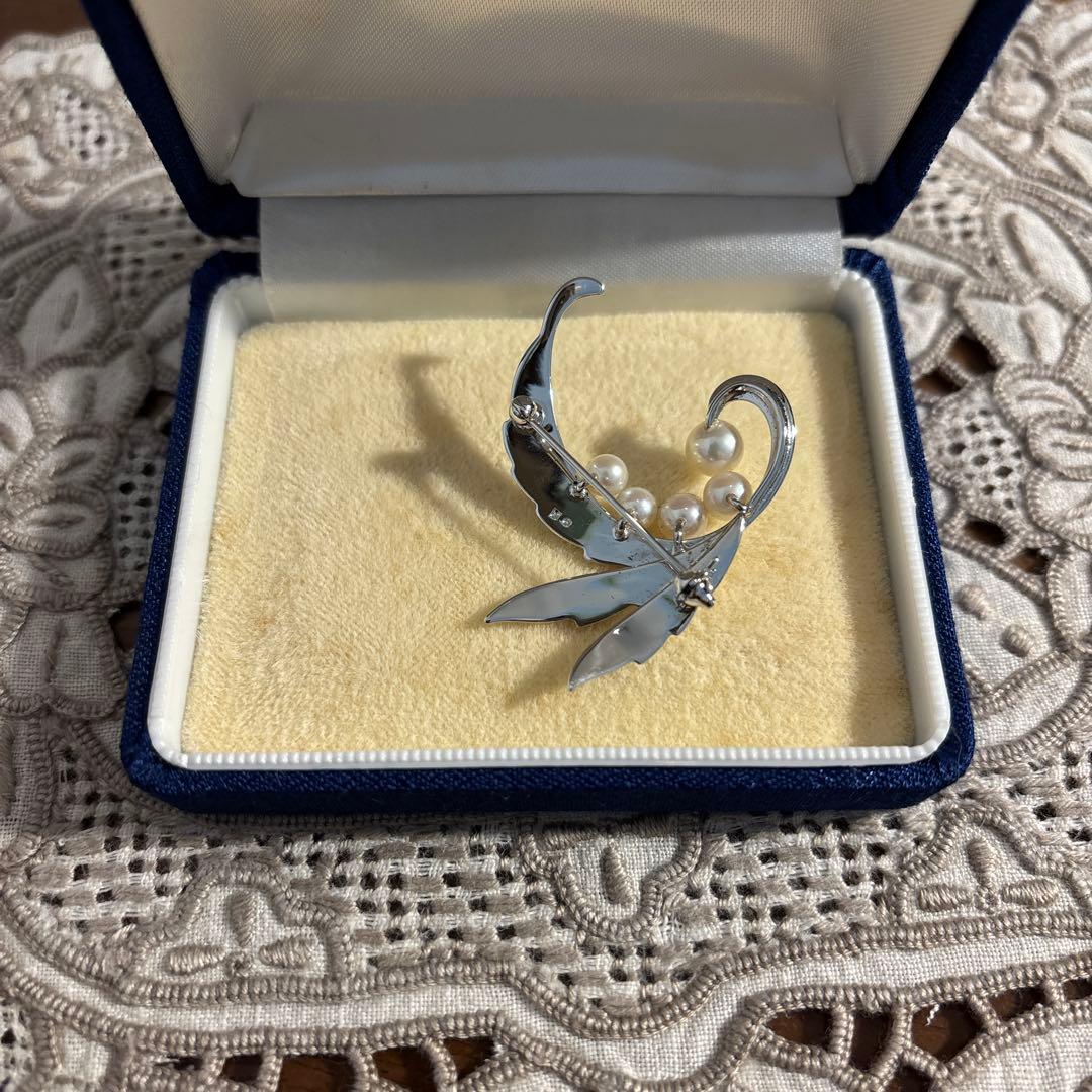 ミキモト本パールブローチ　ビンテージ刻印あり