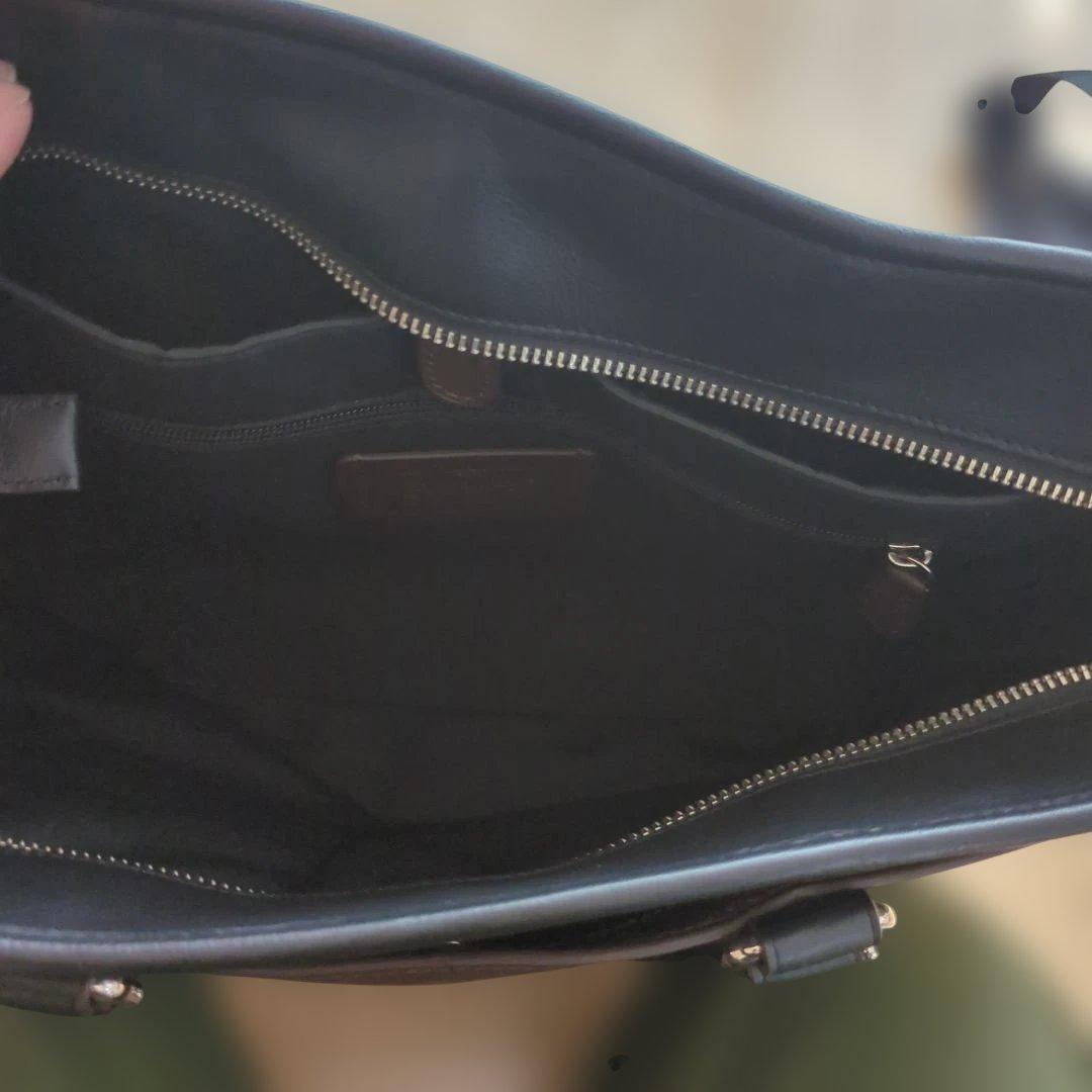 COACH ブラウン ネイビー ショルダーバッグ