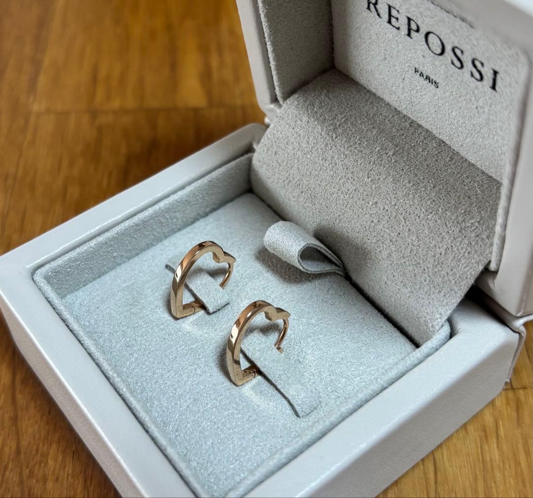 専用＊ REPOSSI レポシ アンティフェール K18PG ハートミニピアス