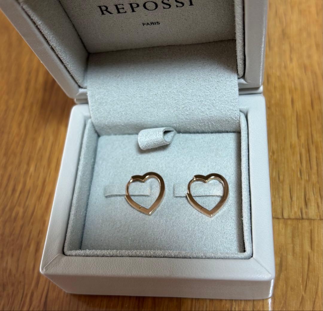 専用＊ REPOSSI レポシ アンティフェール K18PG ハートミニピアス