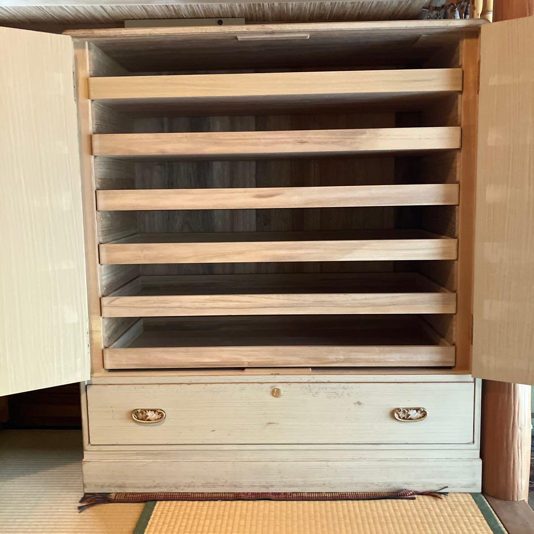 加茂総桐たんす　伝統工芸品　桐ダンス　和ダンス　着物用箪笥　鍵付き　送料込み